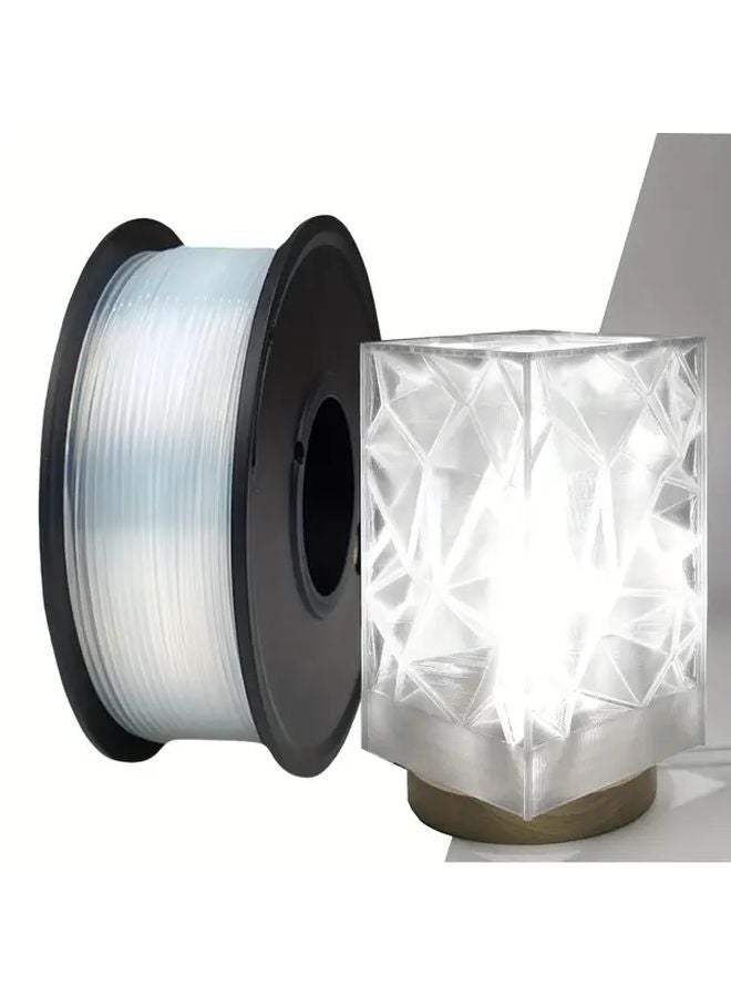 Transparent White PETG Filament 1 75mm 0 25kg High Clarity 3D Printer Material - Image 1